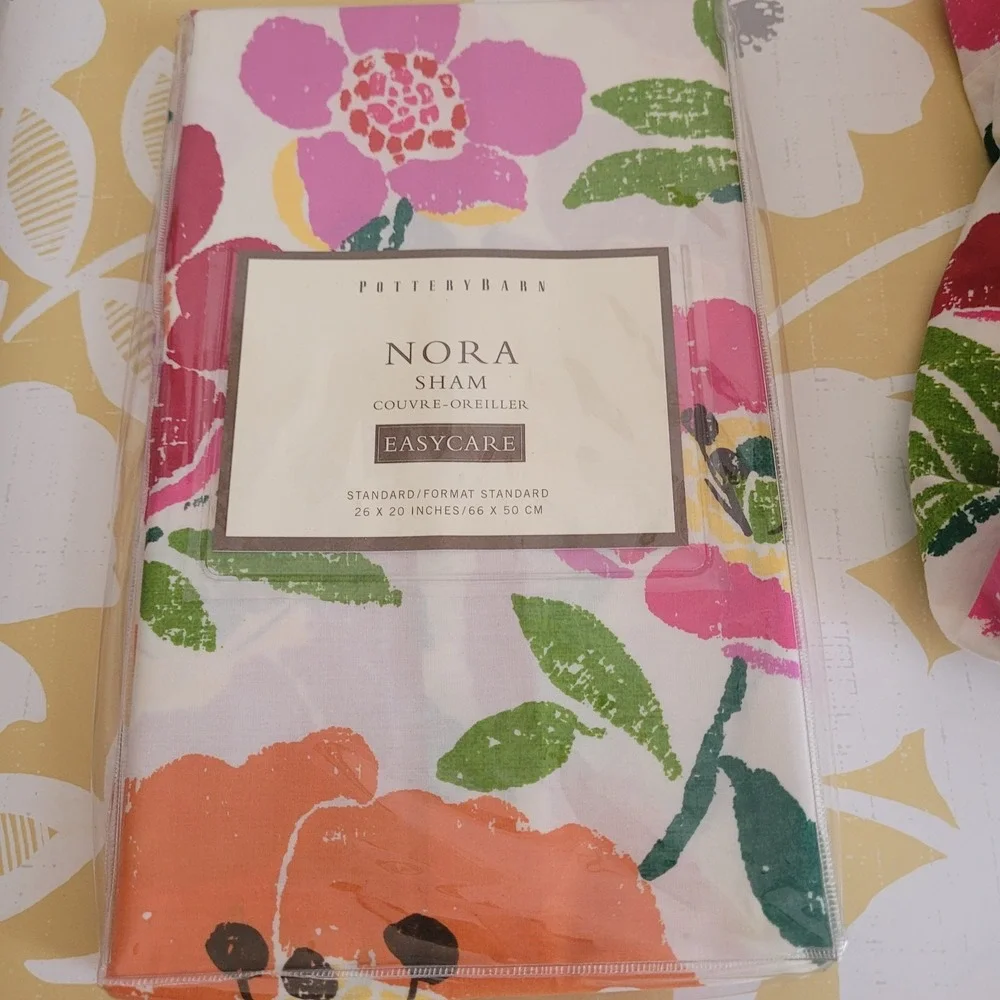 Potterybarn Nora Full/queen Duvet Cover + 1 Sham (new) Fresh Crisp Summer Bed